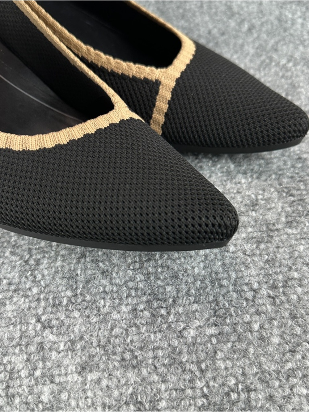 Vionic Black Dahlia Pointed Toe Flats Women's 9.5 Knit Comfort Arch Support - Picture 5 of 15